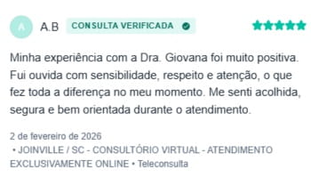 Avaliação de paciente 1